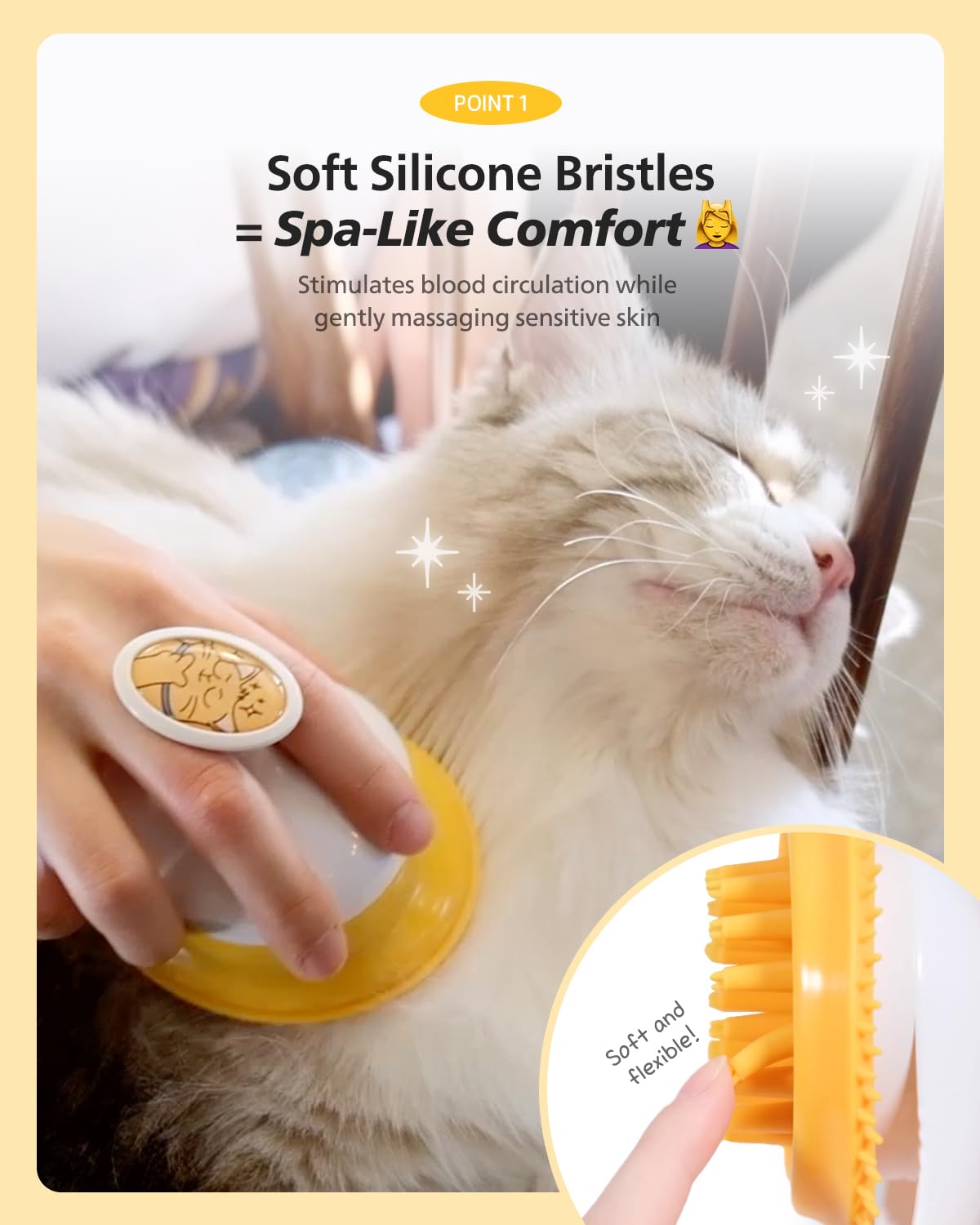 [PETHROOM] Healing Slicker Brush & Easy Facial Comb & Healing Brush Bundle | Pet Eye Booger Remover Rounded Comb & Coated Tips for Deshedding & Soothing Silicone Grooming Tool