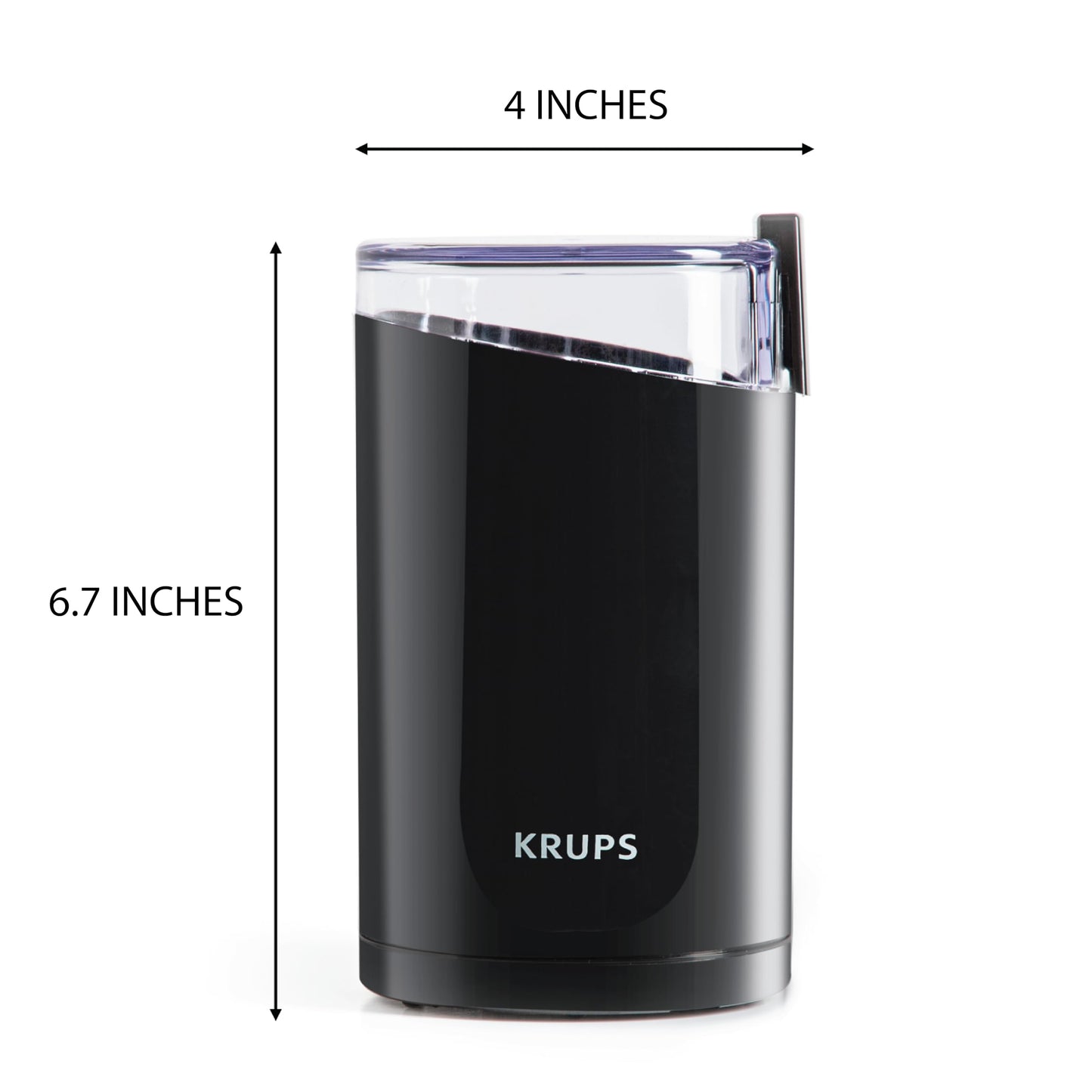 KRUPS Precision Electric Coffee Grinders, 3 oz Capacity, 200W Motor, Stainless Steel Blades for Uniform Grinding of Beans, Herb and Nuts, Coffee and Spice Grinder Electric, (Black)