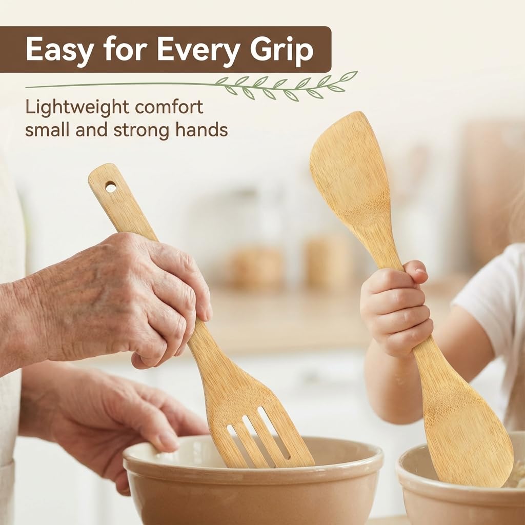 Wooden Spatulas 3 Hanging, Non Stick, Bamboo, Non Toxic, Kitchen Use, Wedding, Shower Gifts, Hand Crafted