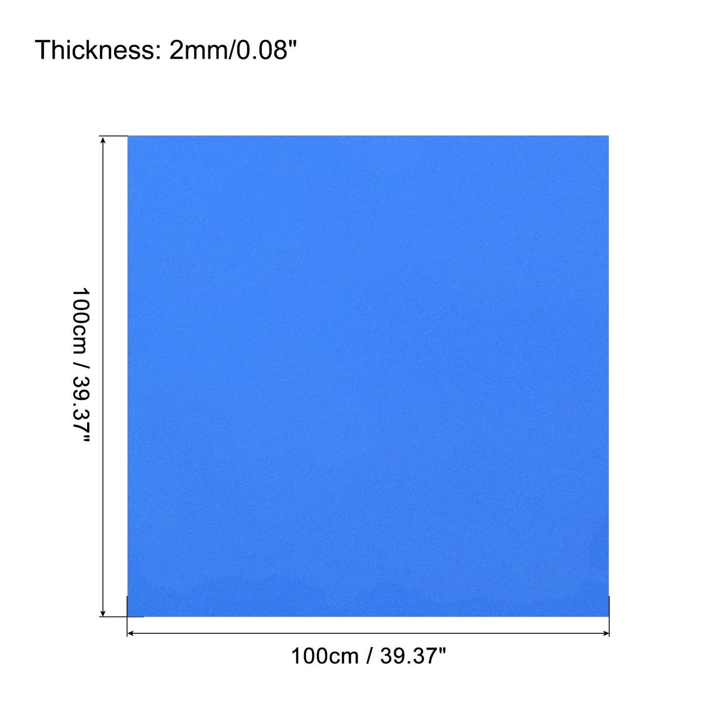 MECCANIXITY EVA Foam Sheets Dark Blue 39.4 Inch x 39.4 Inch 2mm Thick Crafts Foam Sheets for Costumes, Arts and Crafts Projects Pack of 1