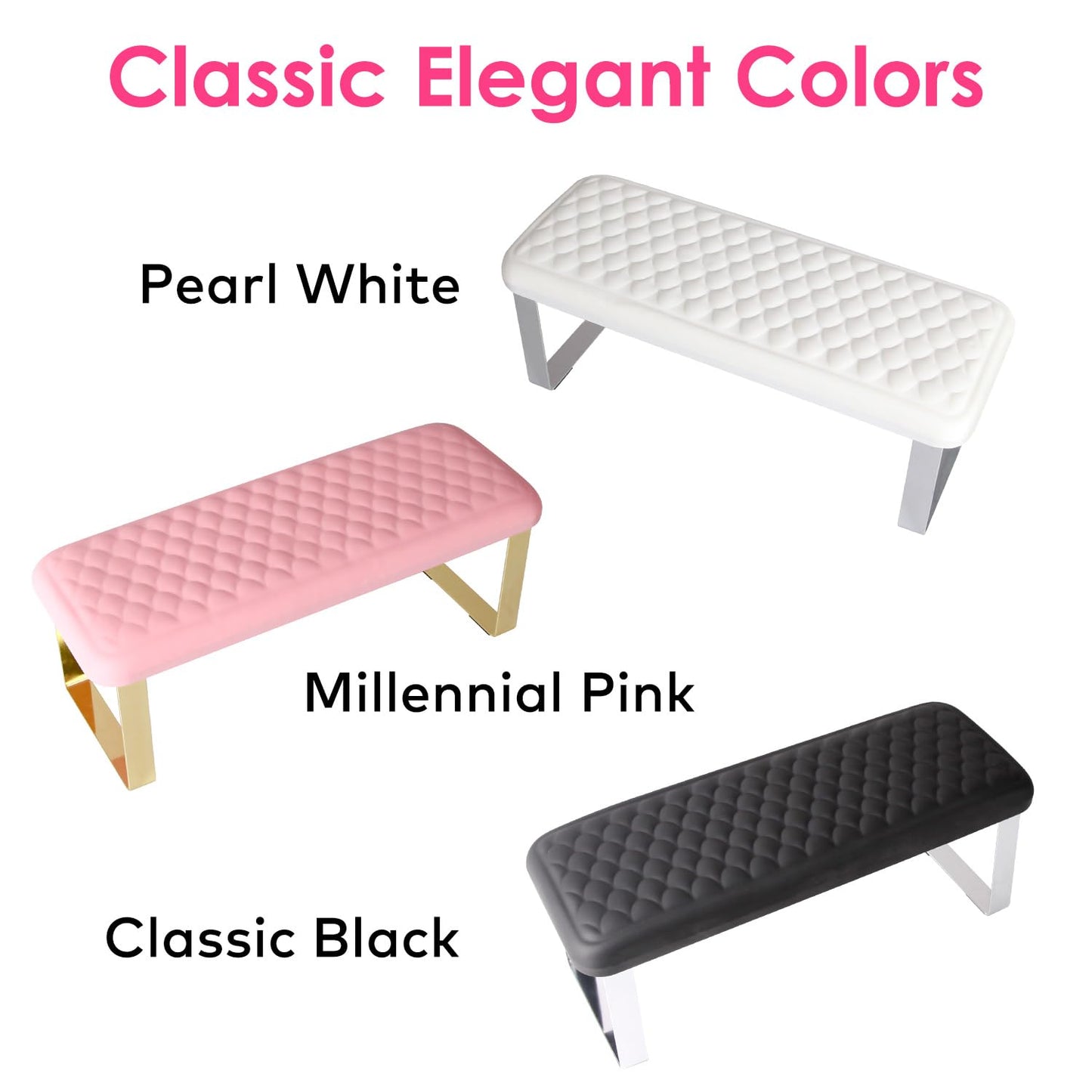 Arm Rest for Nails Tech, BORNBYME Update PU Leather Fish Pattern Hand Nail Foot Stand Rest for Manicure & Pedicure,White