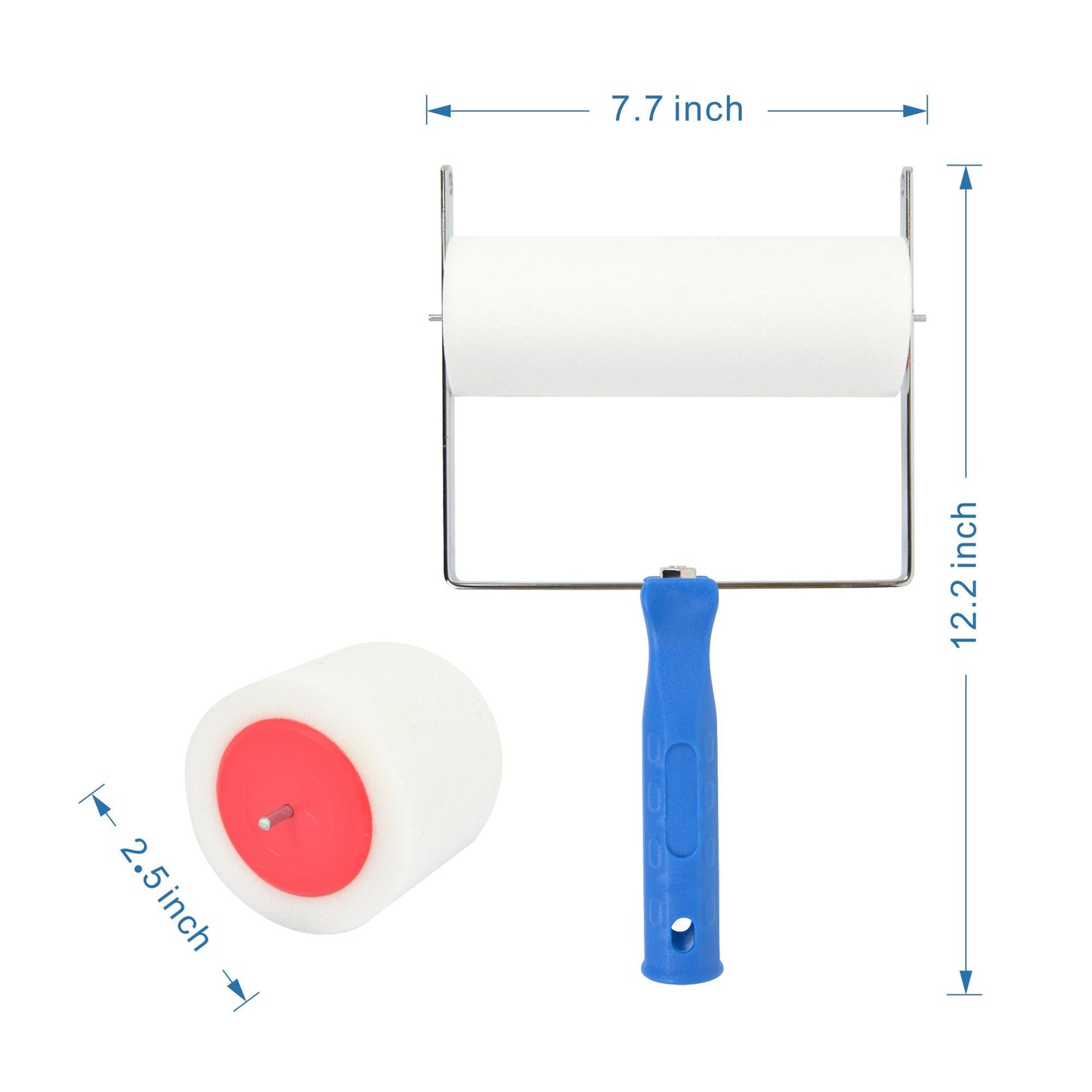 Nichiyo 7" Pattern Paint Roller Texture Roller DIY Decorative Tools Roller Brush for Home Wall, Old Furniture and Crafts-Only Applicator Handle(EL006)