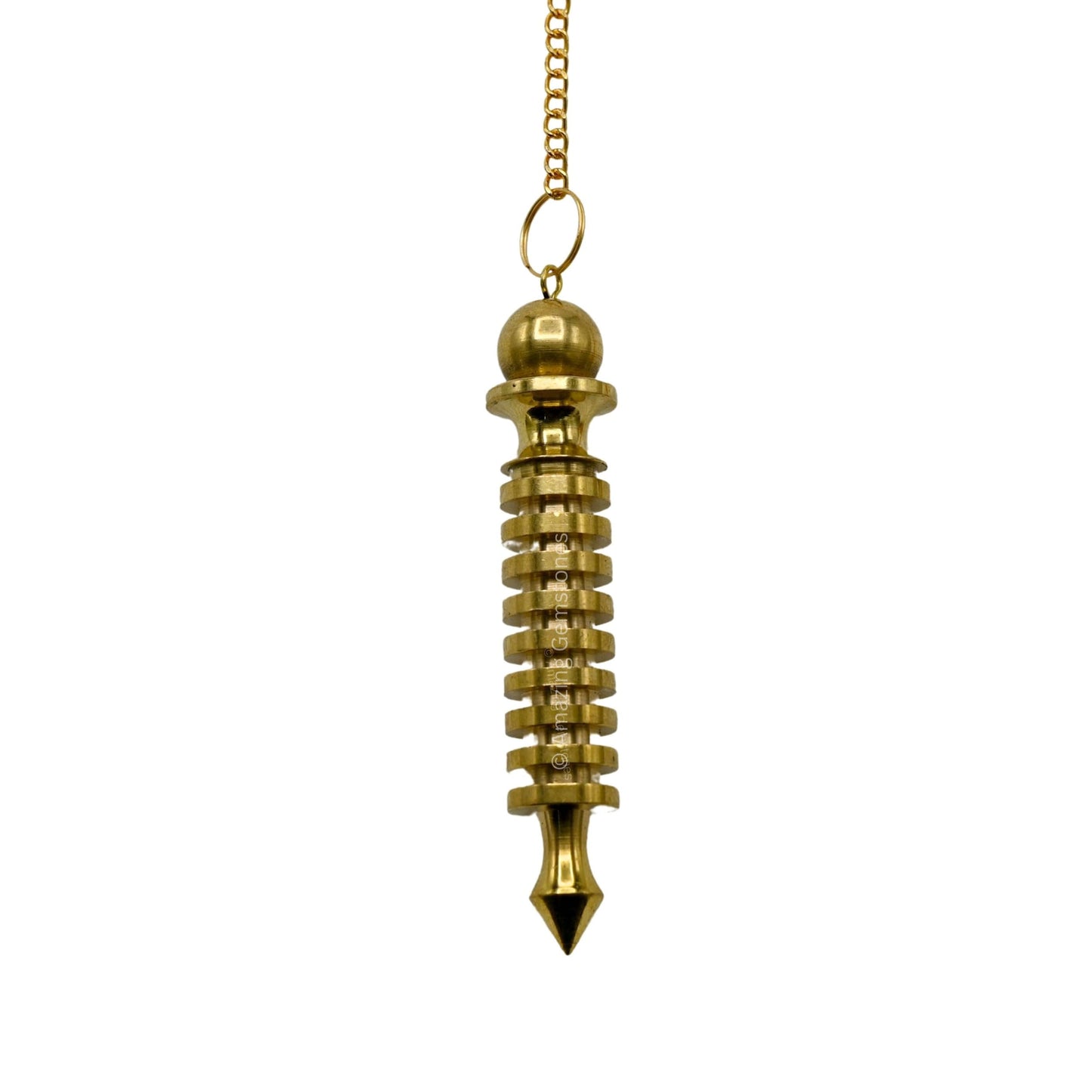 Amazing Gemstone Healing Metal Pendulums for Divination, Gold 9 ISIS Ring Steel Copper Pendulum High Energy Pendulo de Bronce Pendulos de Mesa MP3