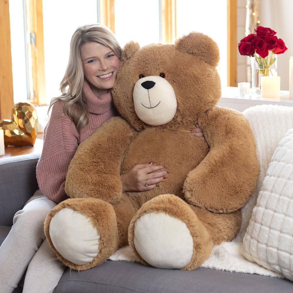 Vermont Teddy Bear Giant Stuffed Animal 4 FT - Big Easter Teddy Bear for Kids & Adults | Stuffed in Vermont, USA - Eco Friendly Gift Saves 200 Plastic Bottles