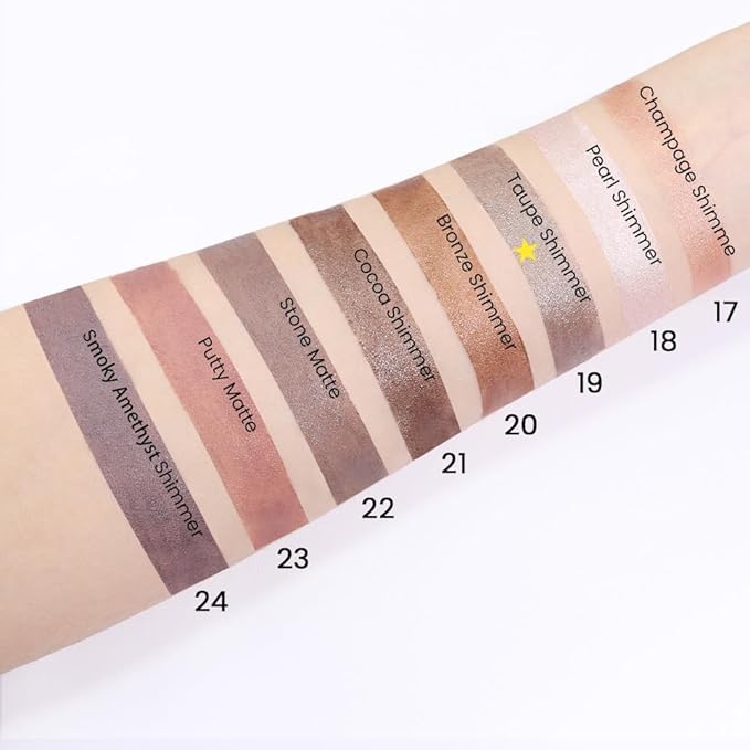evpct 2Pcs Cream Eyeshadow Sticks Set for Eyes Waterproof, Taupe Shimmer Matte Eye shadow Stick Pencil Pen Bulk sombras en crema para ojos 19+19