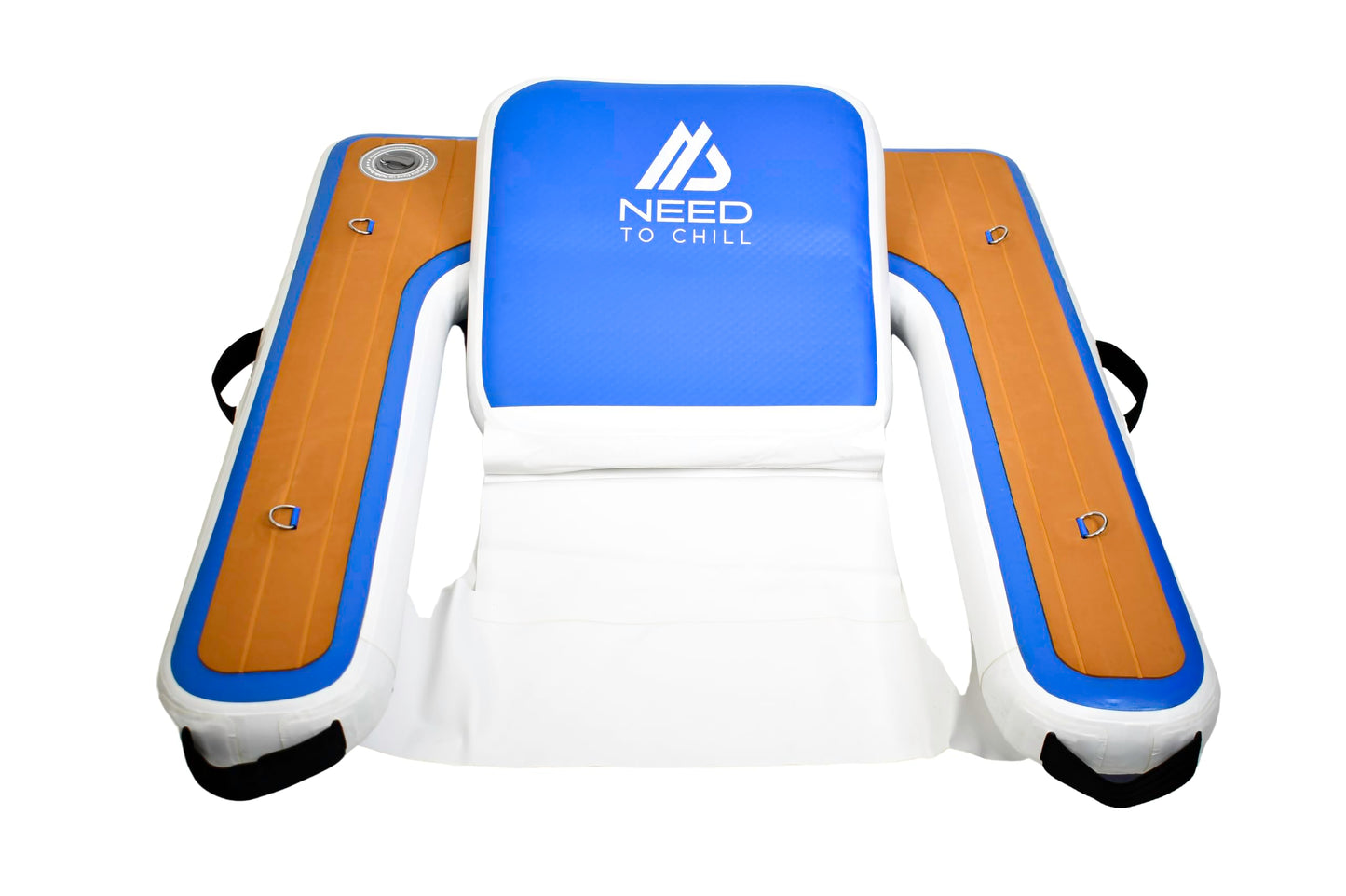 Need To Chill Inflatable Chair - Premium Outdoor Blow Up Seat Lounger for Boating, Beach, Lake, Pool - Includes Pump & Travel Bag - Foldable Water Floating Device for Adults Summer (Blue)