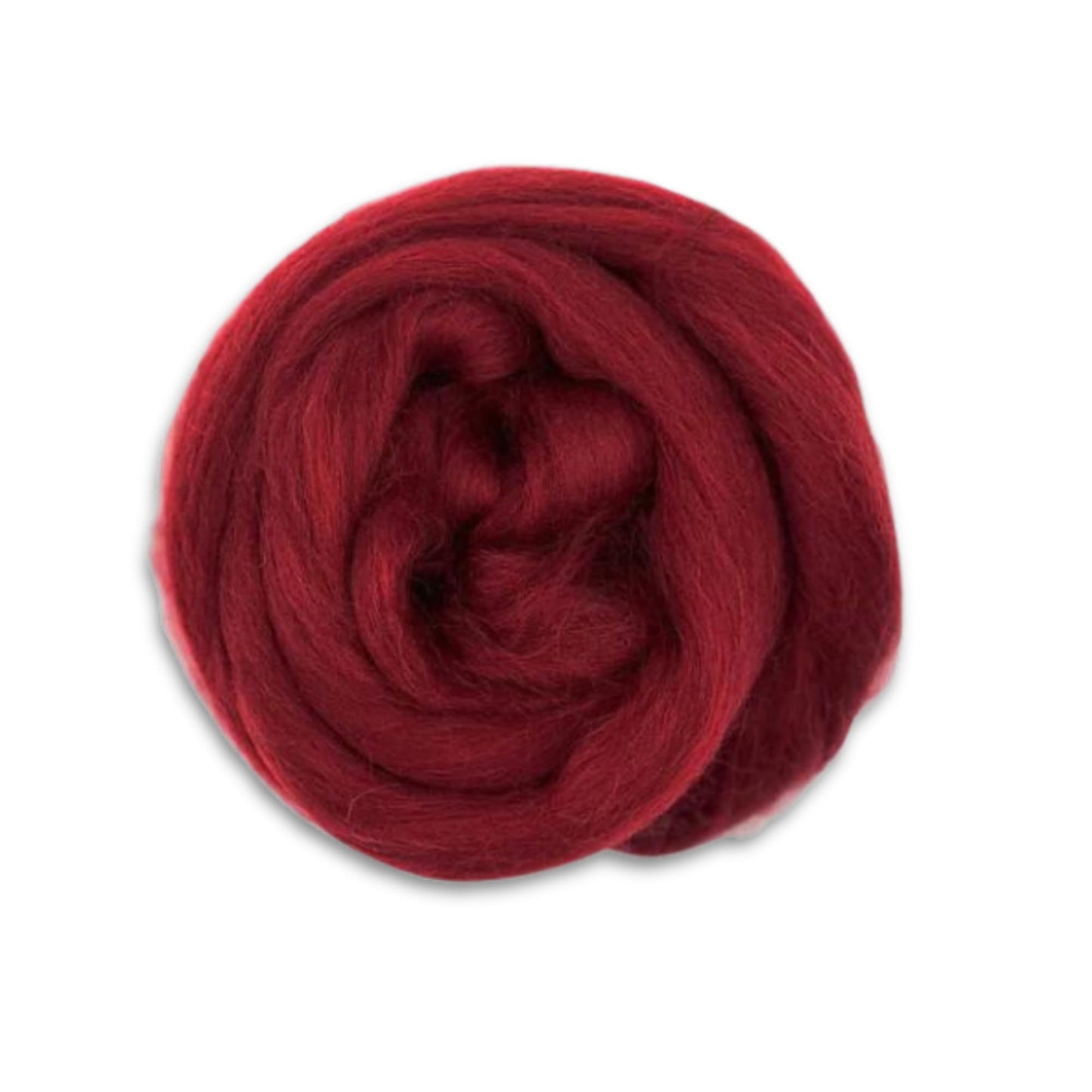 Revolution Fibers Dyed Corriedale Wool | 8.2 Ounces of Premium Combed Wool Top | 26 Micron, 100% Pure Corriedale Wool Roving, Ethically Sourced (Ruby Red)