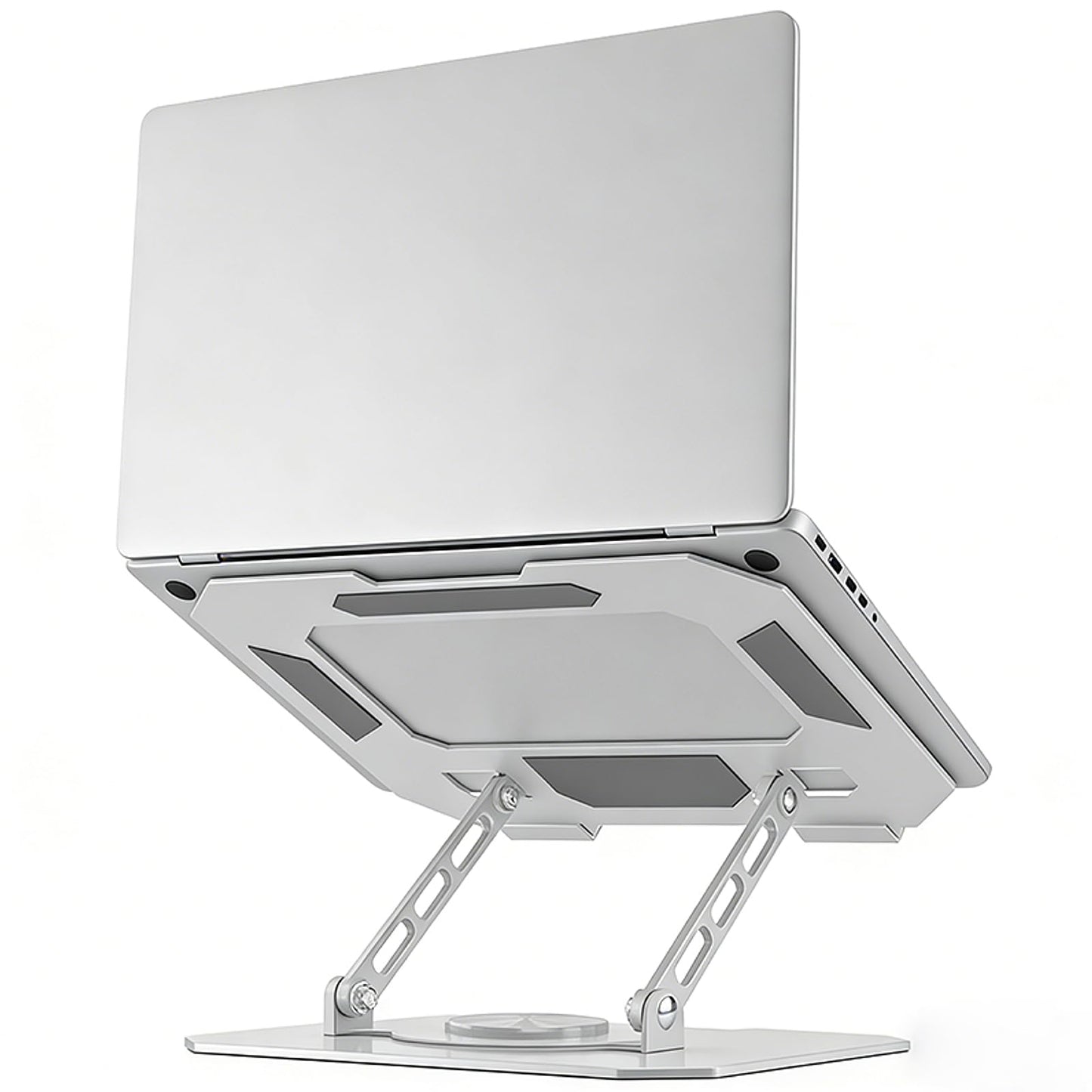 360° Rotating Laptop Stand for Desk, Heavy Duty Solid Steel Ergonomic Laptop Riser, Foldable Portable Computer Holder, Stable Adjustable Stand Compatible with MacBook Air/Pro 10-16 Inch Laptops