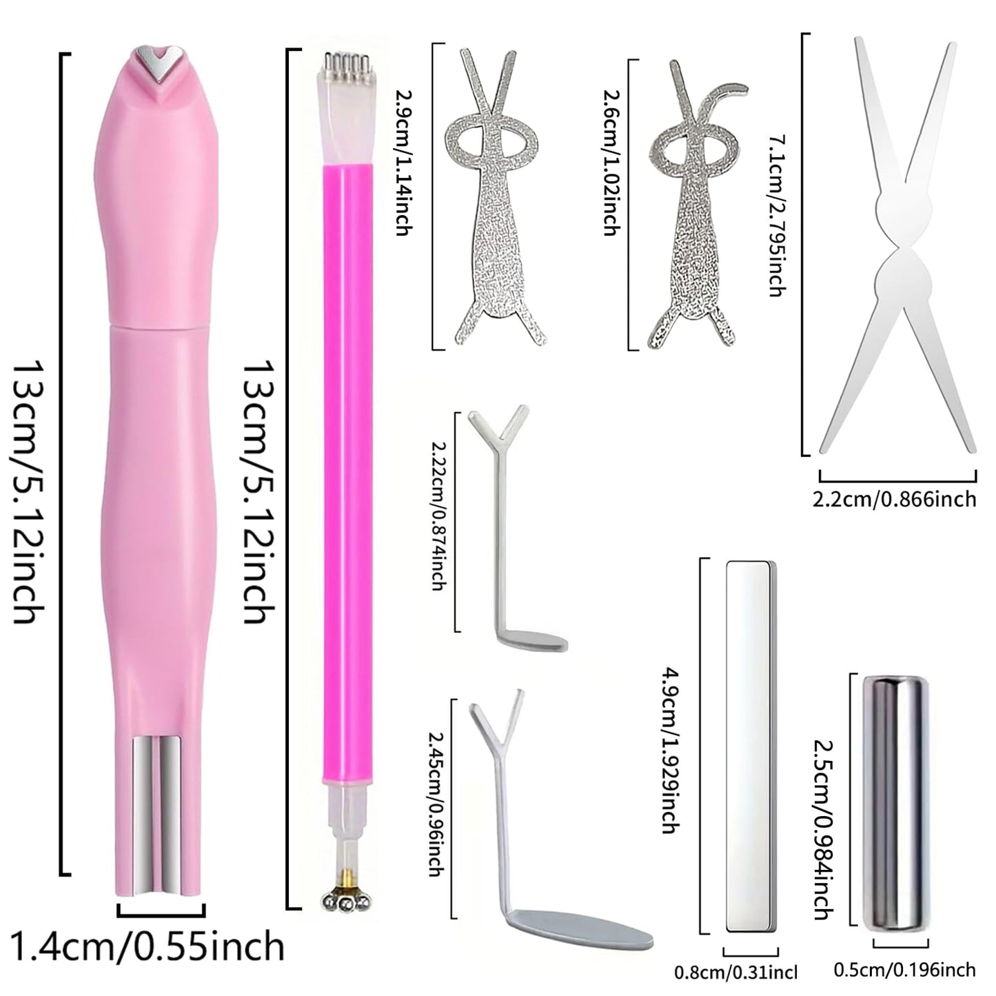 14pcs Cat Eye Magnet Set, 3 In 1 Heart Magnet for Cat Eye Gel Polish, 3d French Tip Cateye Magnet for Nails, Multifunctional Flower Design Nail Magnetic Pen, Rabbit-Shaped Nail Art Magnets Tools