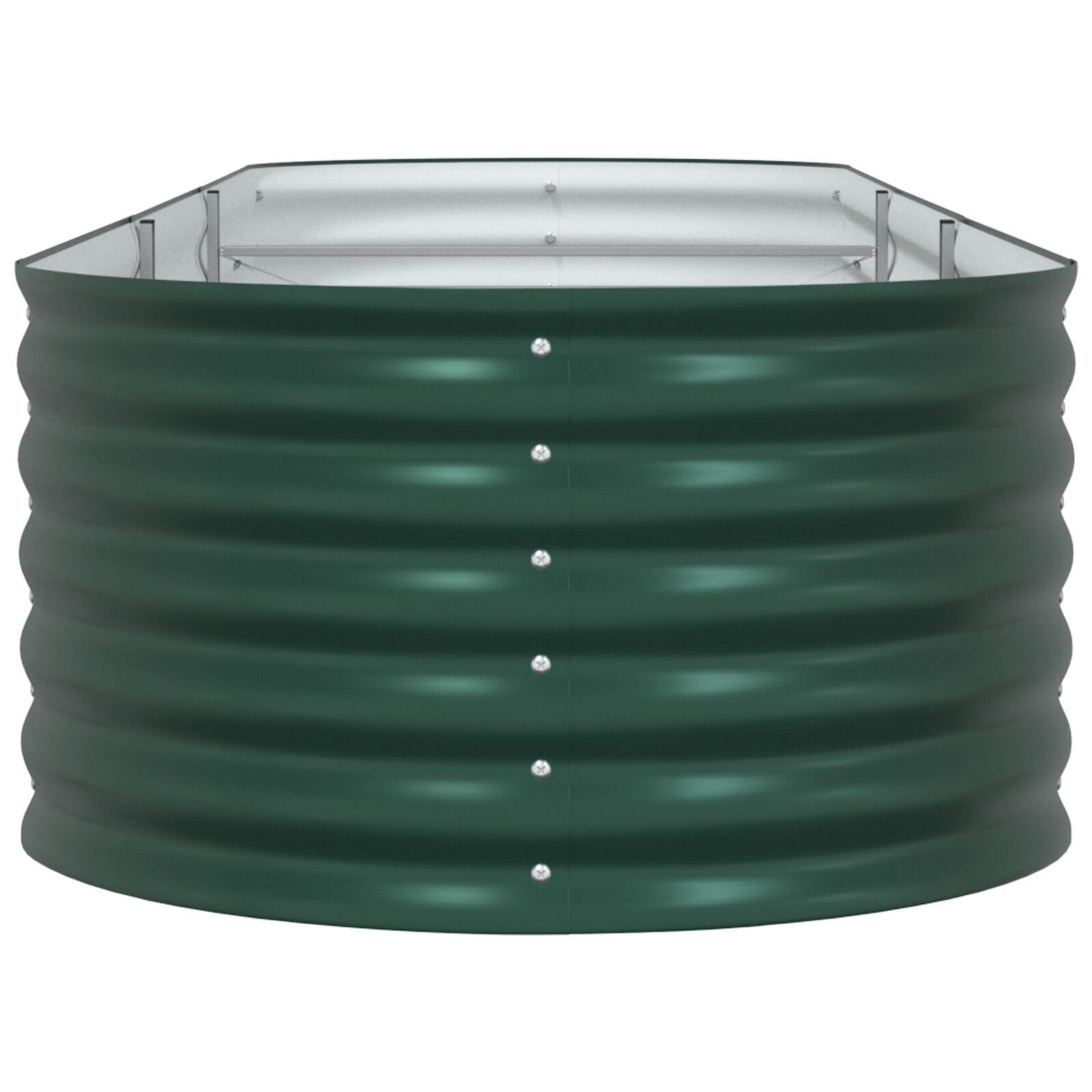 Fregramei Powder-Coated Garden Raised Bed, Metal Planter Box for Vegetables, Flowers, Herbs, Green Galvanized Steel 126 x 31.5 x 17.3 in,-609
