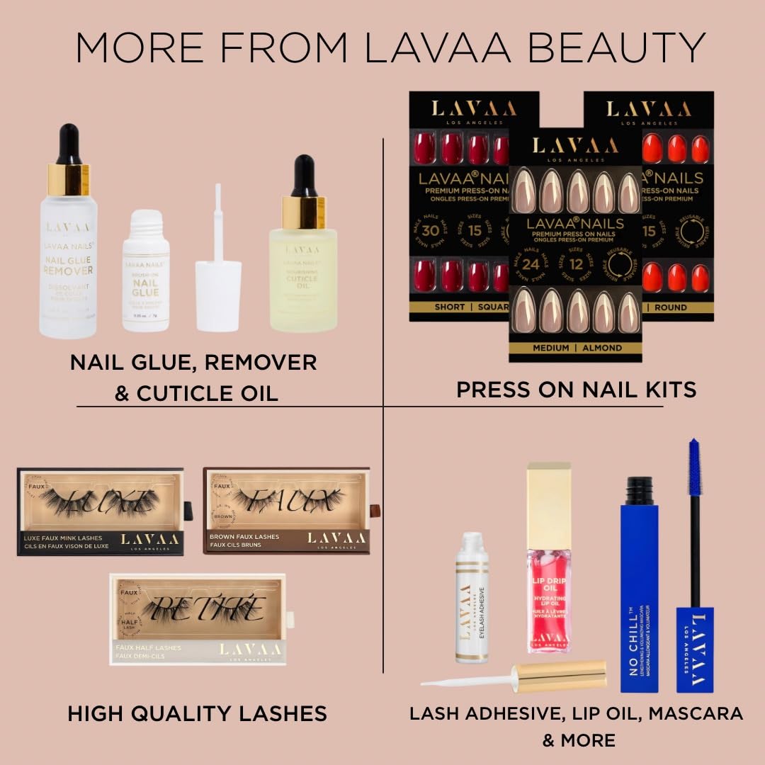 RED BABE Press-On Nails by Lavaa Beauty | Short Almond Red Chrome Nails