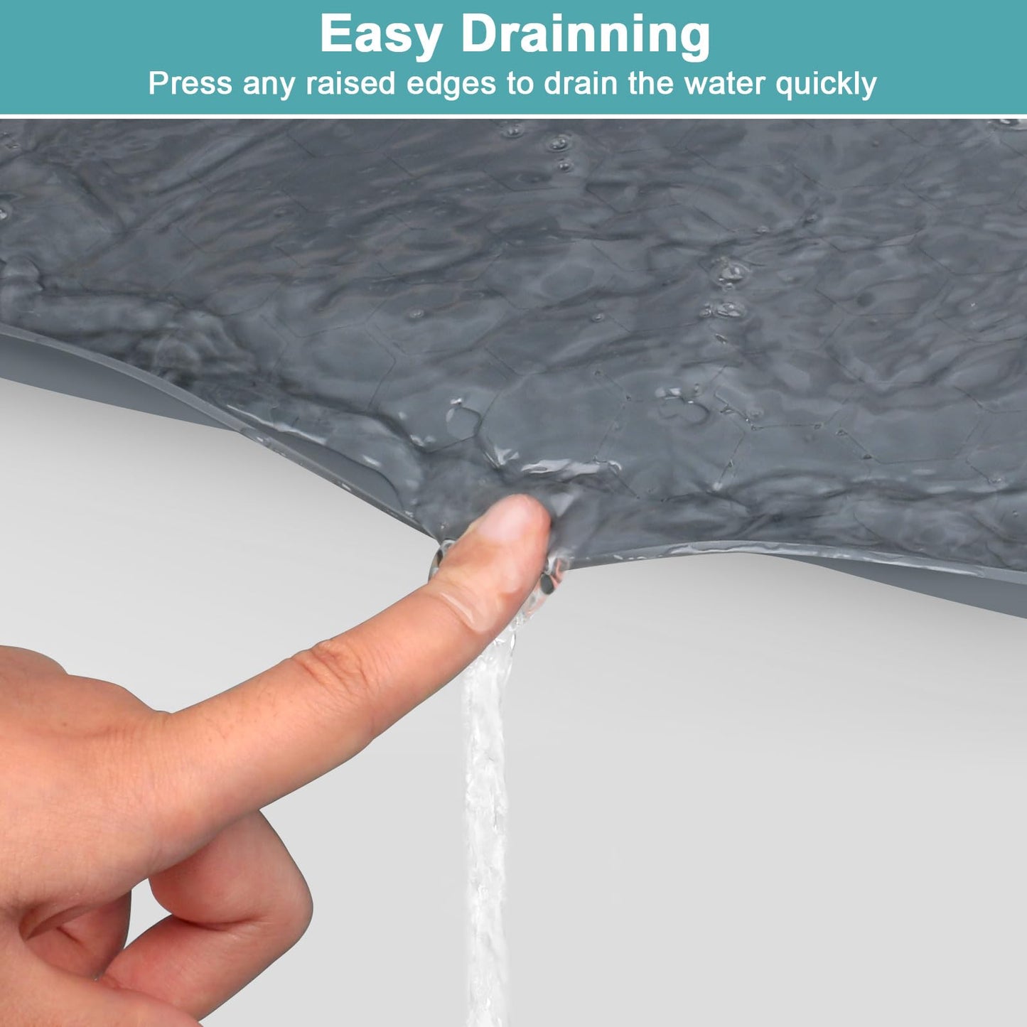 Silicone Under Sink Mat 22" x 19", Under Sink Mats for Kitchen Waterproof, Under Sink Protector Mats for Cabinets, Under Sink Tray Organizer for Kitchen and Bathroom, Gray