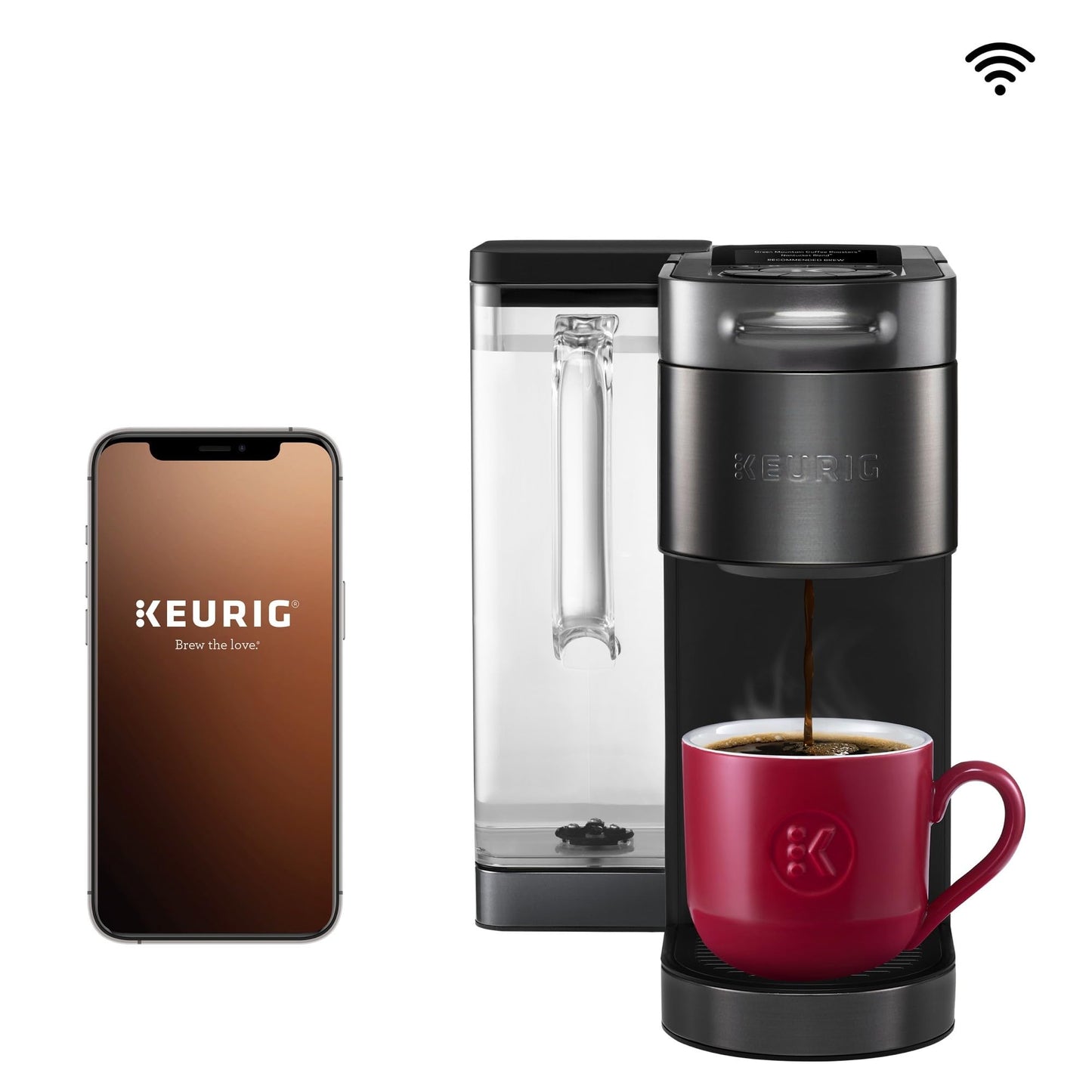 Keurig K-Supreme Plus SMART Coffee Maker, Single Serve K-Cup Pod Coffee Brewer, BREWID and MultiStream Technology, 78 Oz, Black