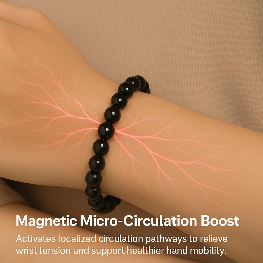 38 Magnetic Therapy Hematite beaded Bracelet For Women And Men Power Gemstone Crystal Unisex Macrame (Hematite, 10, millimeters)