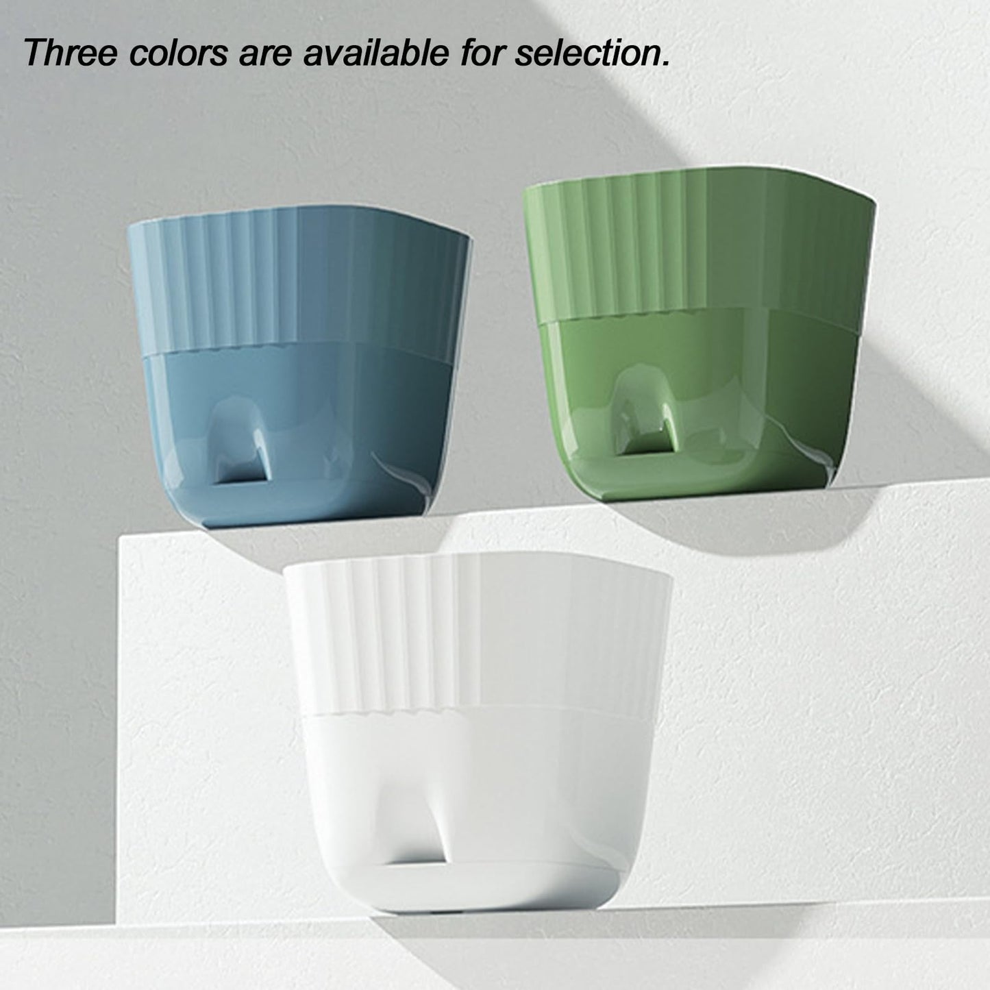Gidary White Plastic Plant Pots, 6/4.7 Inch 2 Pack, Modern Planters with Drainage Holes and Trays for Indoor Plants, Succulents, Orchids, Herbs