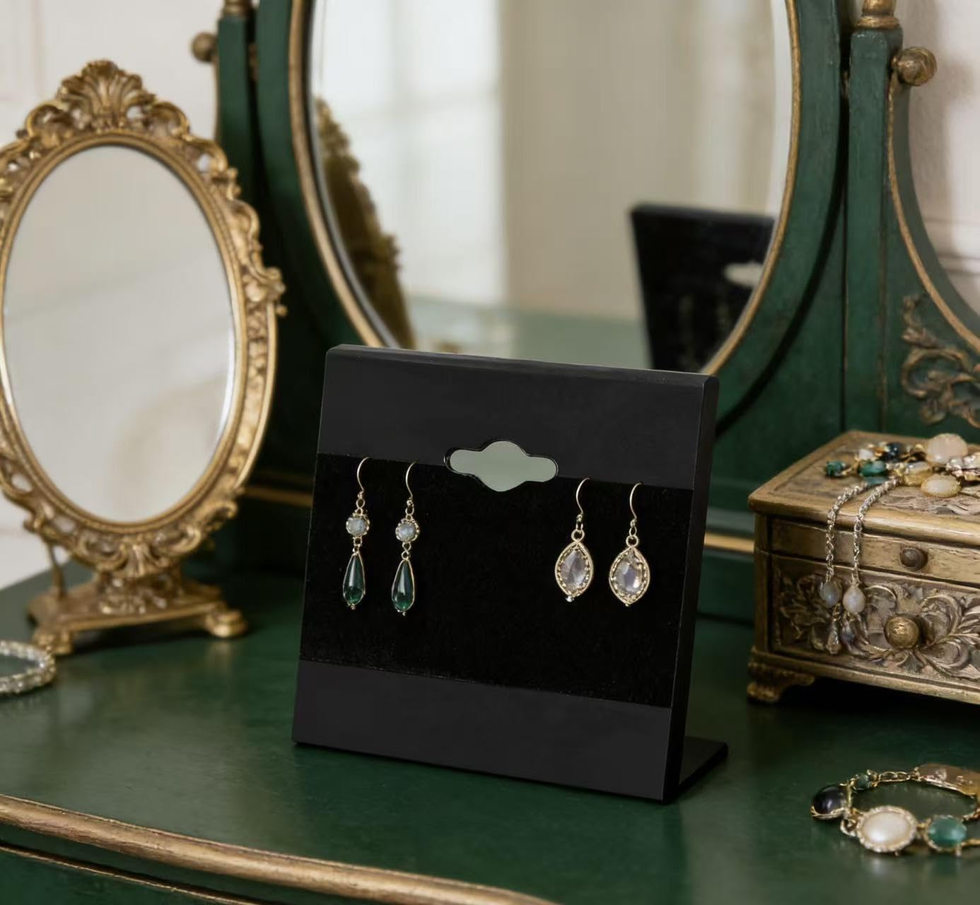Adorox 200 Piece Black Earring Card Holders with Back Hook – Perfect for Earring Display and Organization