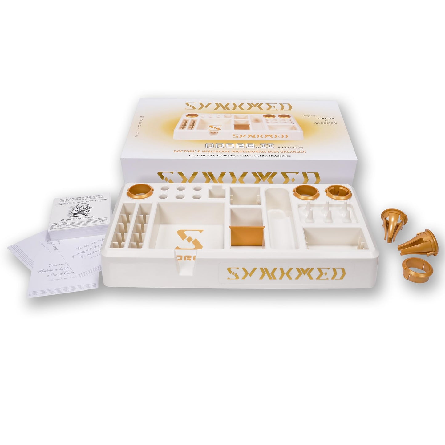 SYNKMED DDORG II – Premium Doctor Desk Organizer for Clinical Workflows, Designed for Medical Professionals, Clinics & Hospitals, Ideal Doctors’ Day & Birthday Gift