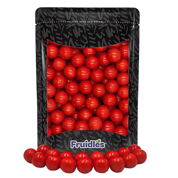 Fruidles Hot Cinnamon Chewing Gum Balls Flavored Candy Buffet Treats, Machine Size Refills, Kosher Certified Parve, 1" Inch (Half-Pound)