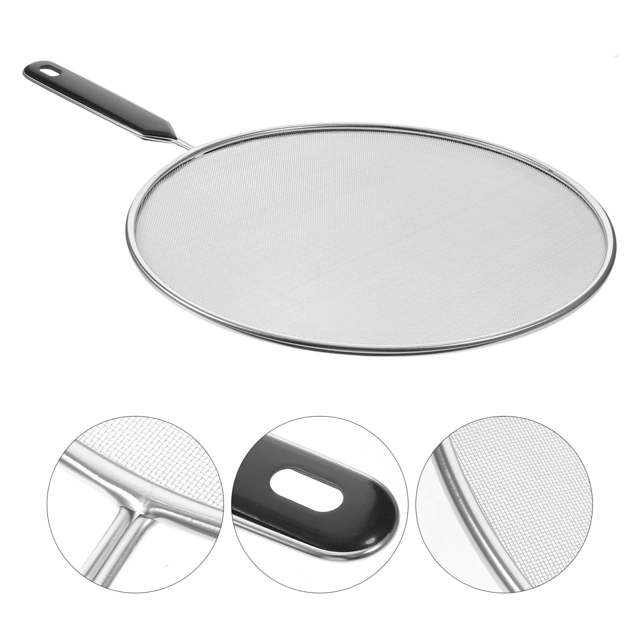 Unomor Oilproof Mesh Lid 15.75 Inch Splatter Screen for Frying Pan Grease Splash Guard Heat Resistant Pan Cover Kitchen Cooking Tool