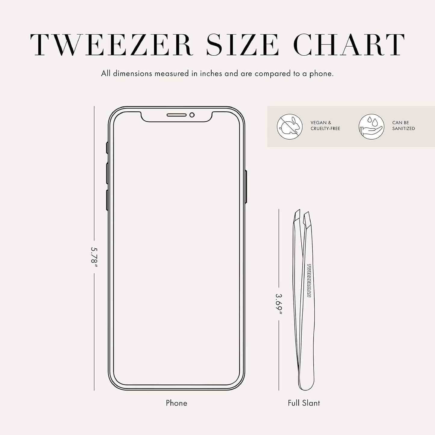 Tweezerman Stainless Steel Slant Tweezer - Eyebrow Tweezers For Women and Men (Sky Blue)