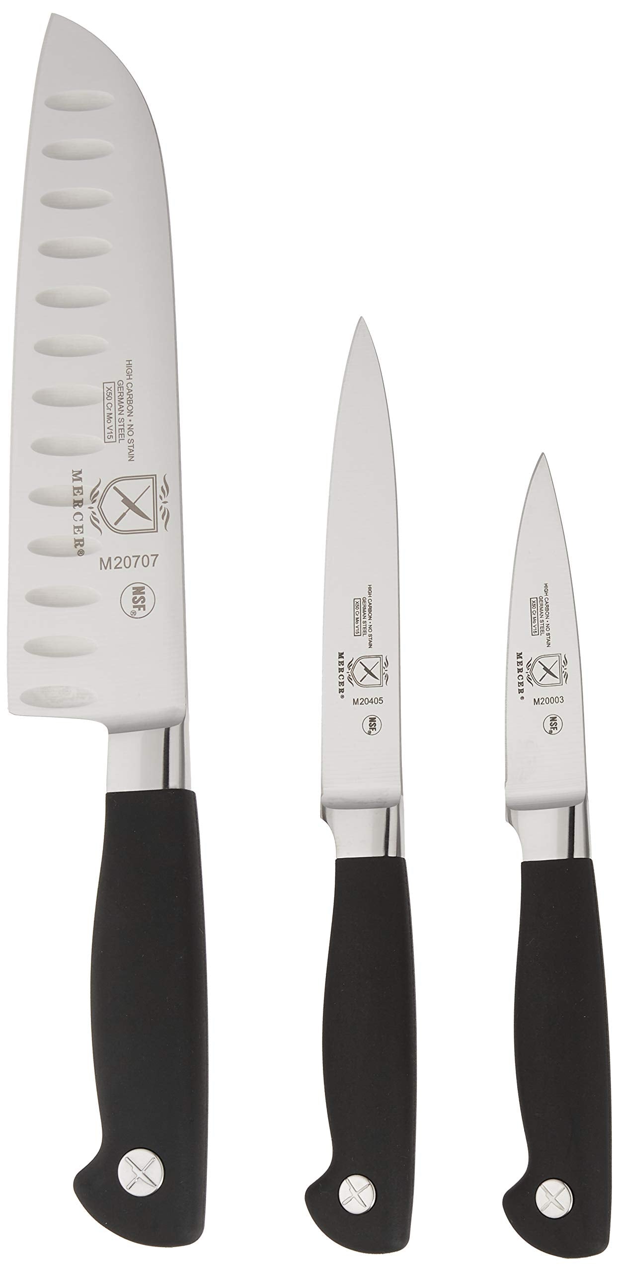 Mercer Culinary - Genesis 4-Piece Forged Starter Set,Black