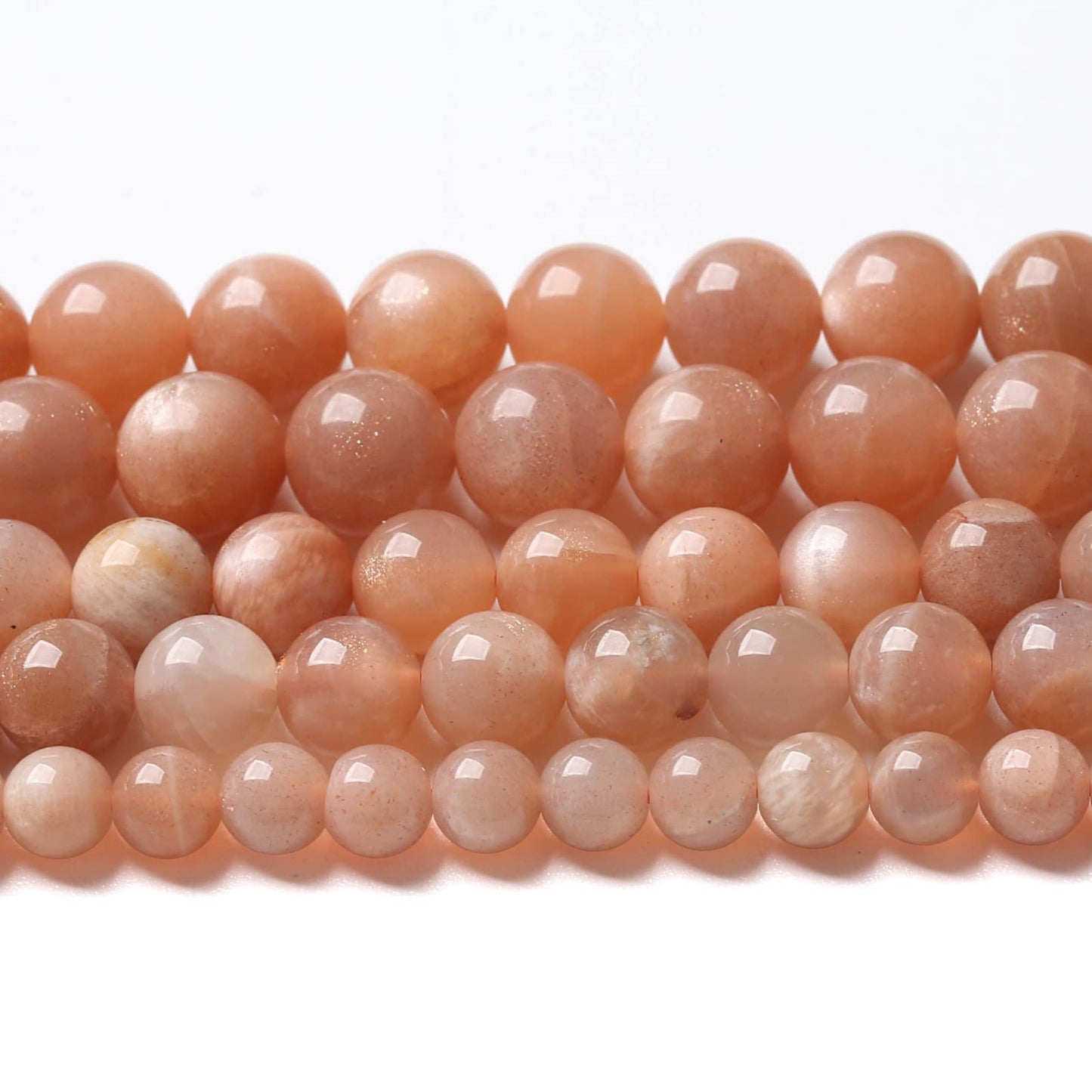 6MM 60PCS Natural Stone Sunstone Gemstone Loose Beads for Jewelry Making DIY Bracelet Crystal Beads