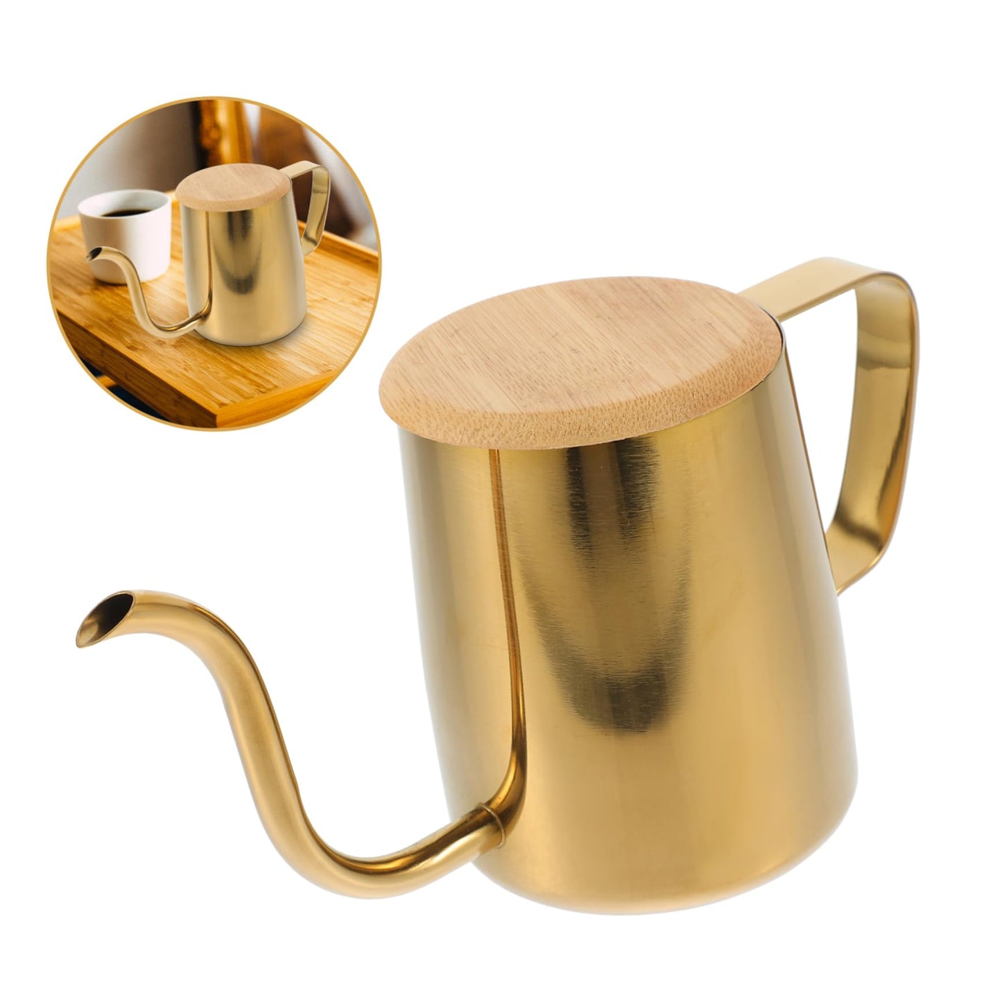 SOLUSTRE 1pc Manual Kettle Tea Pot Drip Kettle Long Spout Stainless Steel Pot for Stovetop Gooseneck for Home Use
