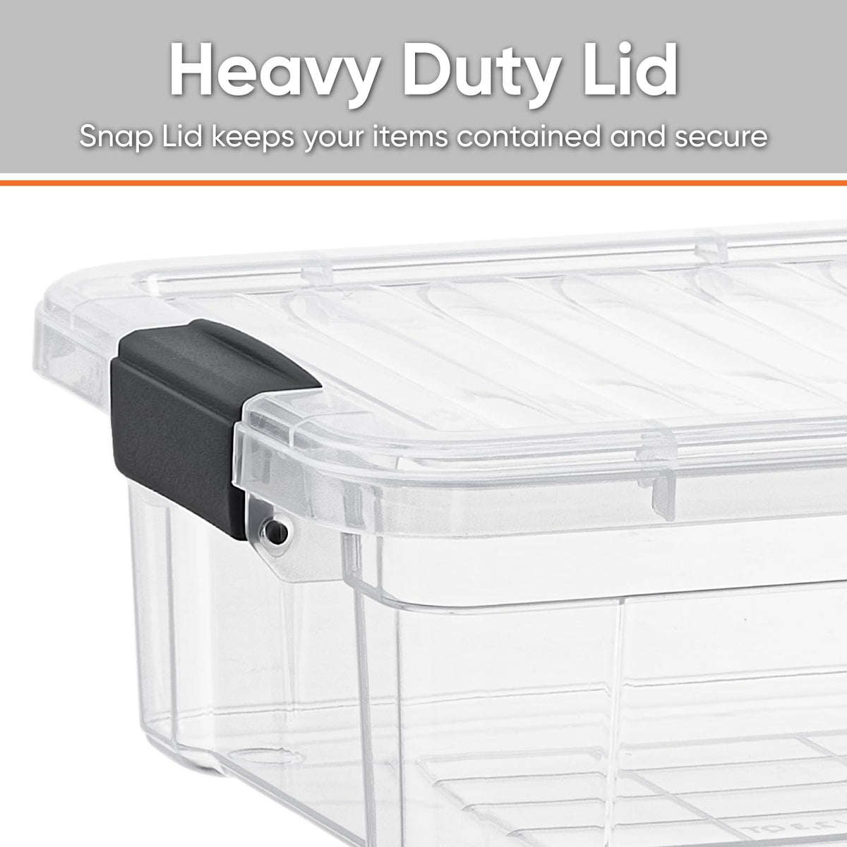 4.5 Quart Clear Plastic Storage Containers with Lids (10 Count)