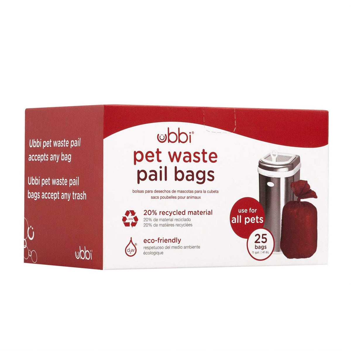 Ubbi Pet Waste Pail Bags, 75 Count