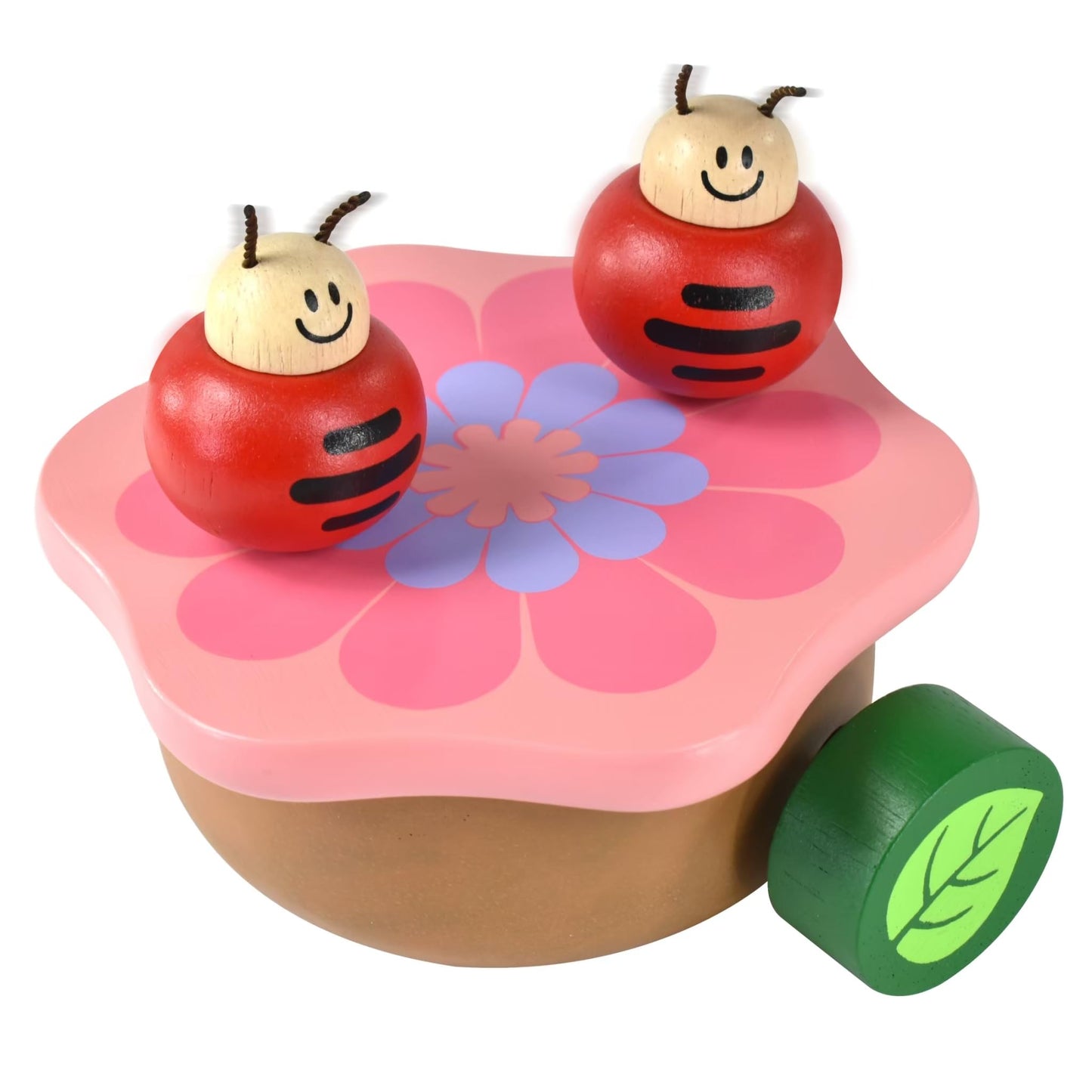 I'm Wooden Music Box Mechanism - Rock n Roll Dancing Bug on Flower Playing Minuet No.3 for Kids (Ladybug)