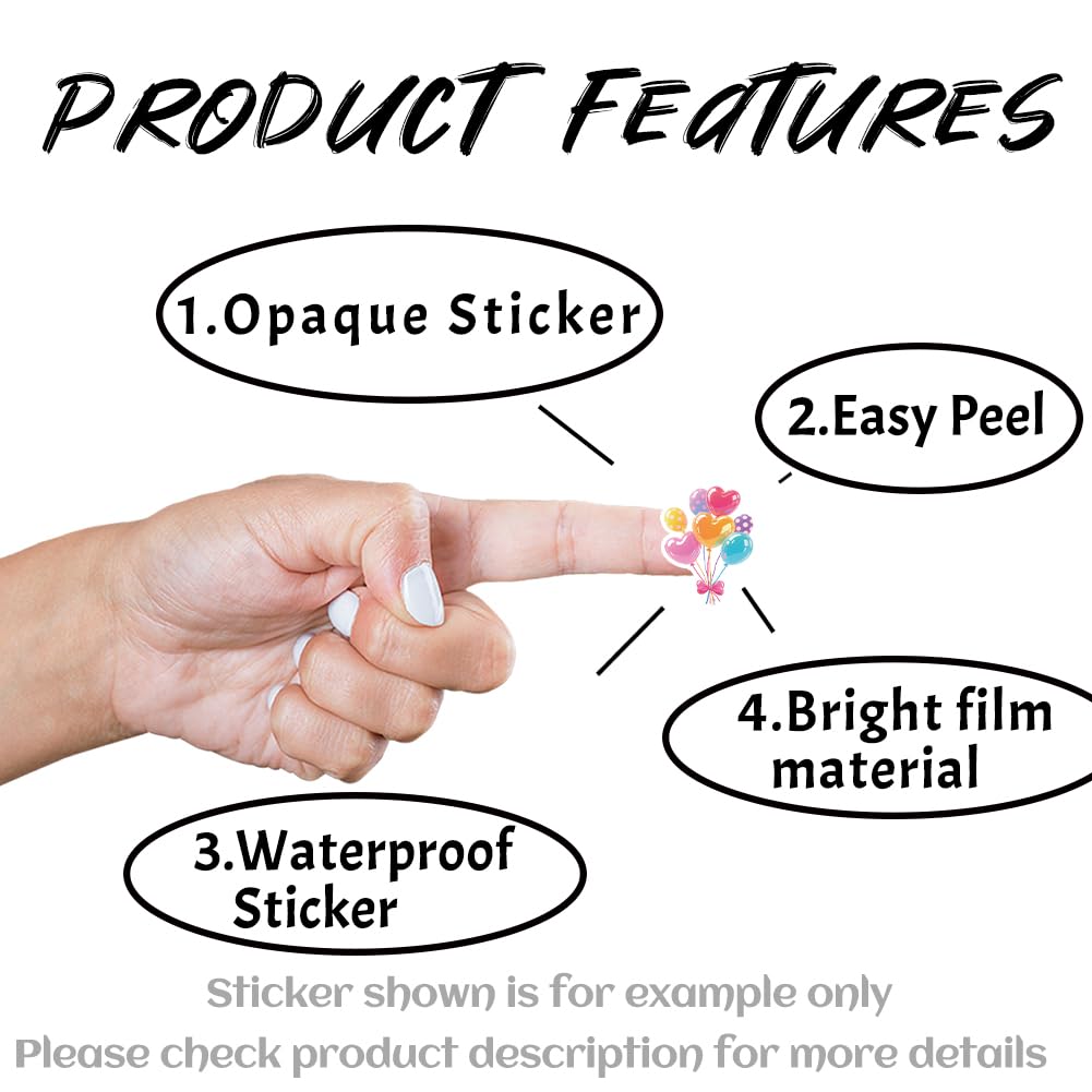 Hobbspring 240Pcs Balloon Stickers Self-Adhesive Paper Decorative Stickers Waterproof Love Balloons Planner Decals for Party Gift Scrapbook Calendar Journals Crafting Decor