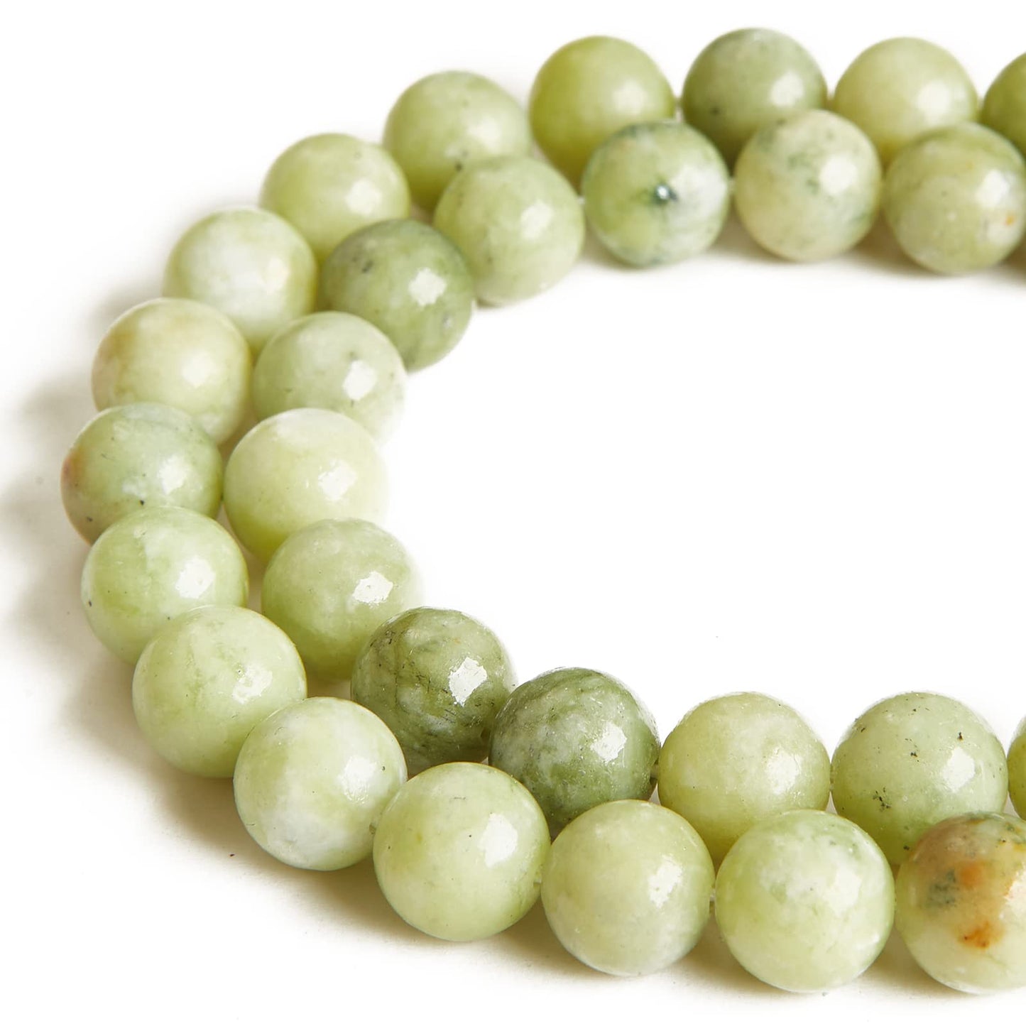 100pcs 6mm Chinese Jade Beads Natural Gemstone Beads Round Loose Beads for Jewelry Making