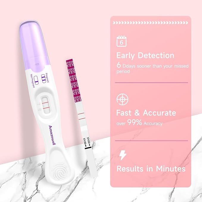 Urine Cups for Ovulation and Pregnancy Test, Reusable & Collapsible Pee Cups for Women Home Fertility Testing, Pregnancy Strips, Over 99% Accuracy (2 Early+5HCG+1 Urine Cup)
