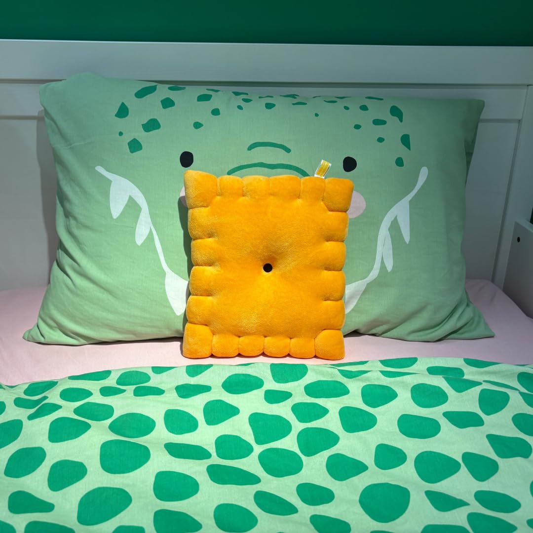 Snack Plushies Cheese Cracker Plush Pillow – 10" Soft & Huggable Stuffed Food Plush Toy – Cute Snack-Inspired Cuddly Gift for Kids & Adults