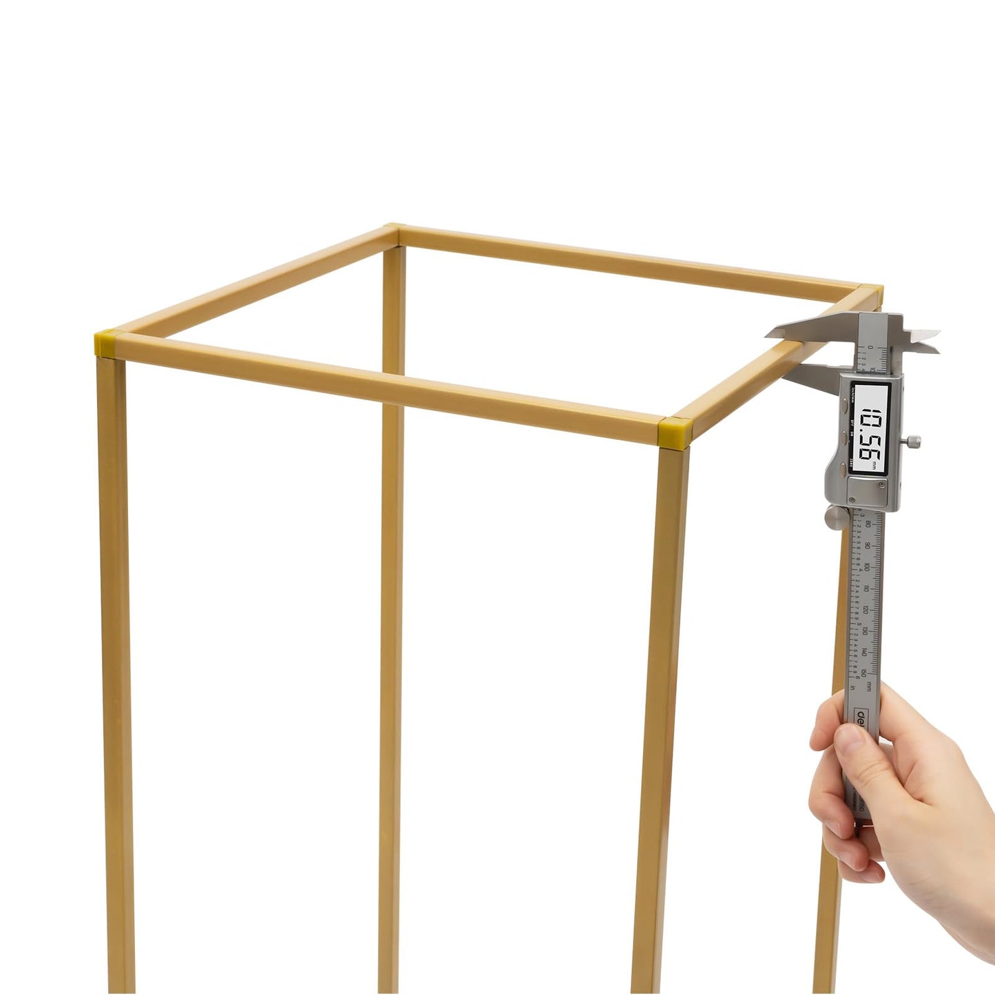 10PCs 31.4 in Tall Metal Column Flower Stand for Wedding Table Centerpieces, Gold Rectangular Floor Vase Holder Display Rack for Birthday Party Events Home Decor (31.4 in)