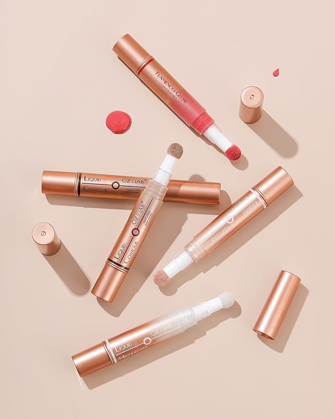 Angelo Glow Liquid Highlighter Wand Gold – Buildable Illuminating Makeup Stick for Face and Body – Radiant Finish ，6ML/0.21FL.OZ，PACK OF 1