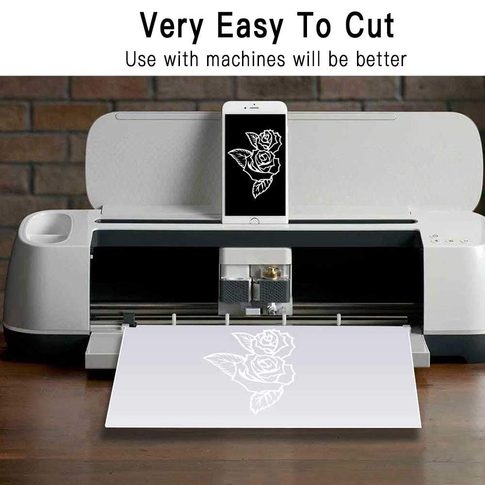 EGOSKY 26 Pack 6 Mil Mylar Sheets, 12" x 12" Clear Blank PET Blank Stencil Material, Make Your Own Stencil for Silhouette, Cricut Vinyl