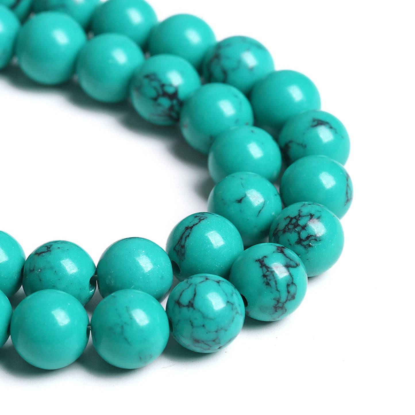 6MM 60PCS Green Turquoise Spacer Loose Beads for Jewelry Making DIY Bracelet Necklace