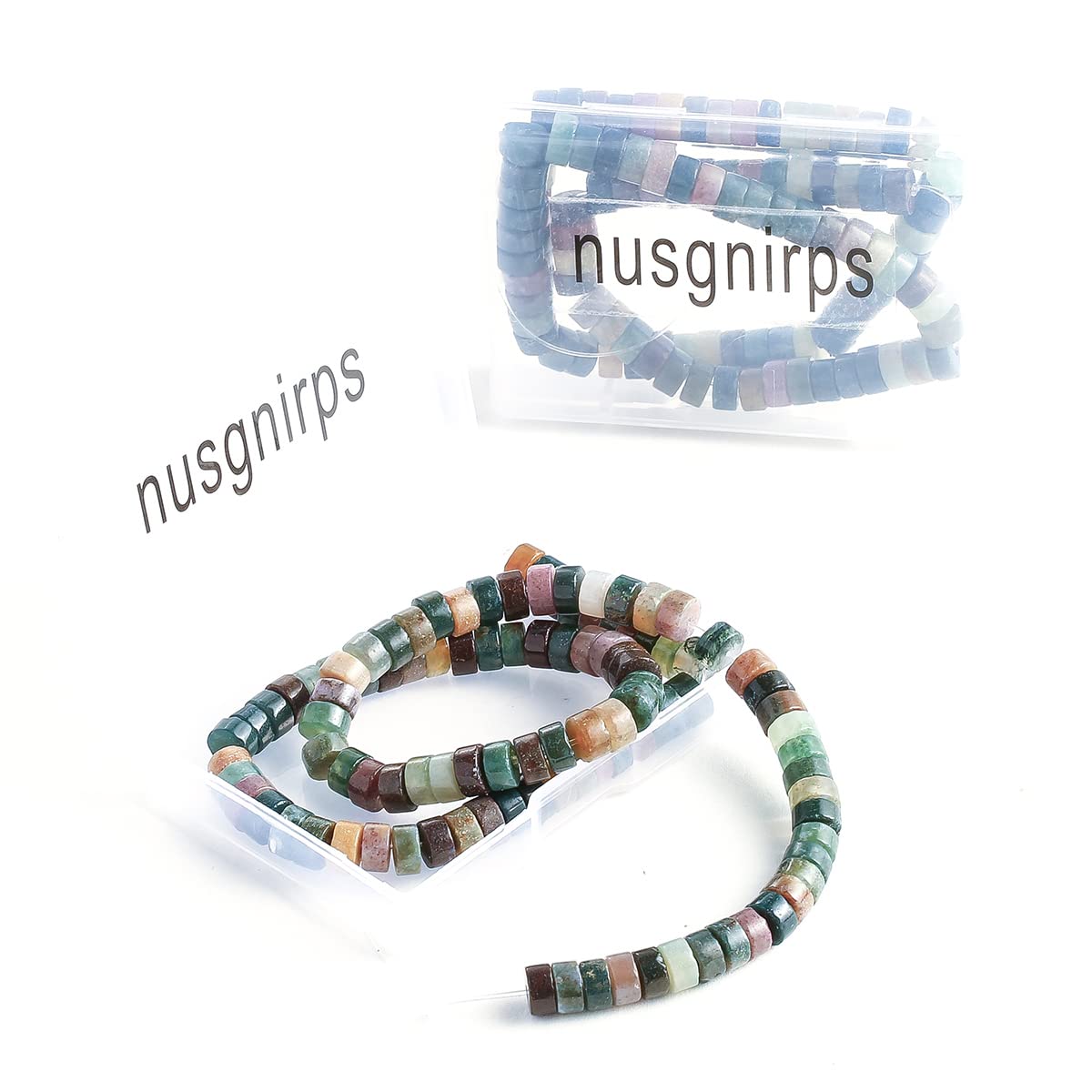 Natural Indian Agate Stone Spacer Beads 6x3mm 38cm/str Flat Round Loose Semi Gemstone Caps for Making Bracelets Necklace