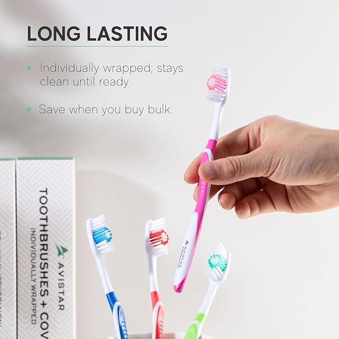 Bulk Toothbrushes Pack - 148 Individually Wrapped Toothbrushes Bulk for Travel, Hotels, Relief Missions, and Donations - Bulk Disposable Toothbrush Pack Adults and Kids