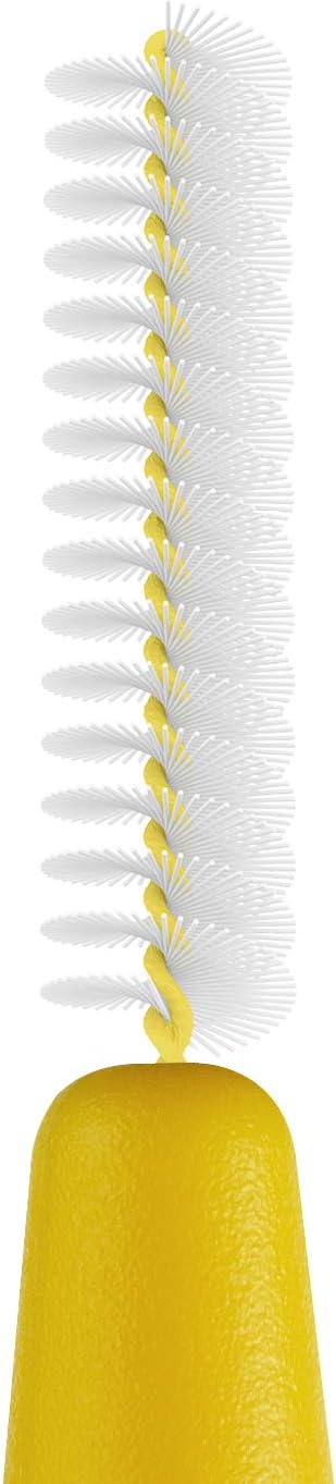 Hemir TePe Scovolini interdentali Originali/Spazzolini interdentali di alta qualità con Cappuccio, misura ISO 4 (filo 0,7 mm), Giallo, 8 pz x confezione