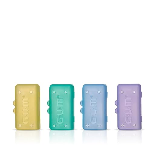 GUM Toothbrush Cap, Toothbrush Covers for Travel or Home Use, 4 Pastel Colors, Sanitizing Toothbrush Protector, 4 Covers(Pack of 6)