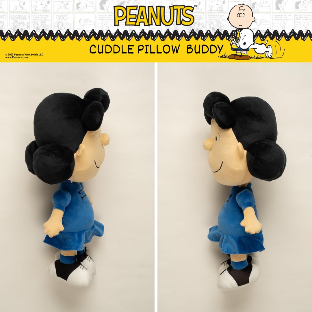 Peanuts Lucy Bedding Super Soft Plush Decorative Throw Cuddle Pillow, (Officially Licensed Product) By Franco Collectibles