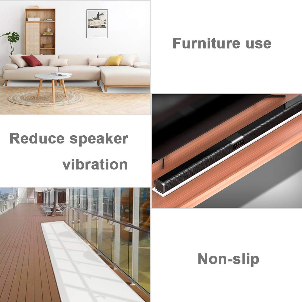 DGSL Neoprene Adhesive Foam Sheets, 12'' W x 59'' L x 1/16'' Thick Sponge Self Adhesive Rubber Padding Sheet Closed Cell Foam Sheet Roll for DIY, Multi-Function Soundproof Rubber Mat, White