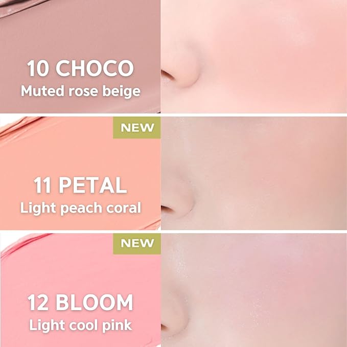 BBIA Ready To Wear Downy Cheek Cream Blush 8 Color - Creamy Blendable & Buildable Blush Dewy Texture & Matte Finish High Pigment Longlasting Lightweight Natural Face Makeup, 0.10oz (07 DOWNY ANGEL)