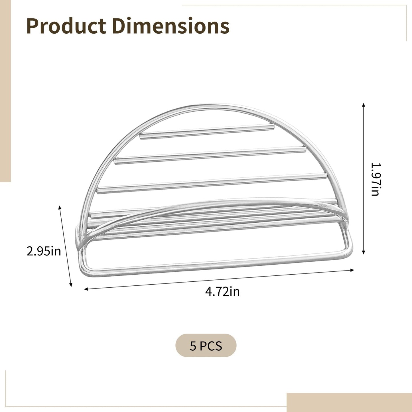 5 Pcs Taco Shell Holder, Stainless Steel Tortilla Holder, V-Shaped Taco Holder Stand Taco Rack Tray for Soft & Hard Shell Tacos, Easy Cleaning