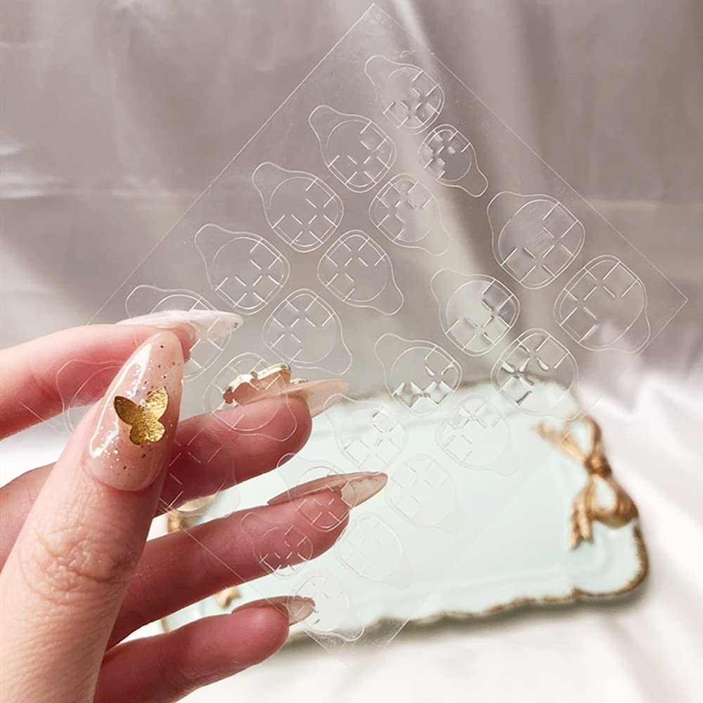 Mwellewm 2400 Pcs100 Sheets Nail Glue Stickers Double Side for Press on Nails Stickers,Waterproof Breathable False Nail Tips Jelly Adhesive Nail Tabs Glue