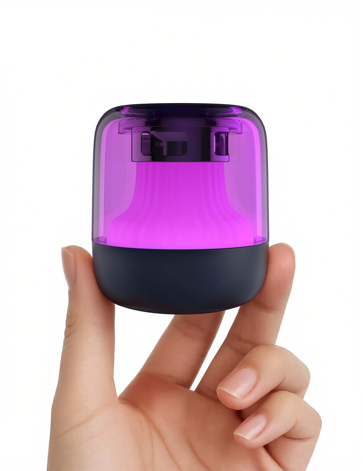 Babelio Pocket Glow White Noise Sound Machine - Upgraded 7 Color Night Lights, 20 Non-Looping Sounds, Timer & Memory Function, Portable for Adults & Babies, Black