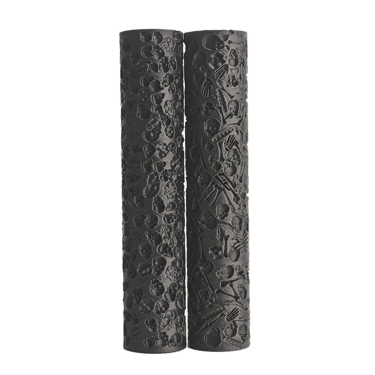 LuckyVin Texture Roller Set, 2-Pack Dual Skull & Bone Pattern for Clay, Polymer Clay, RPG & Miniature Terrain Making, 4.92 Inch Sculpting Tools (Skull Pattern Set)