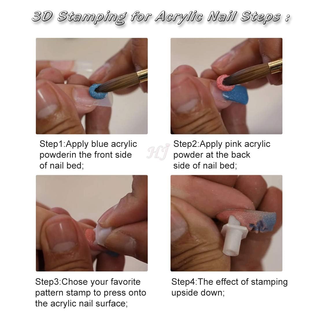 ANKROYU 3D Nail Art Stamper Kit, 192 PCS Clear Silicone Nail Art Stamp with Scrapers, DIY Creative Manicure Design Tool Set, Jelly Stamper, Easy to Use for Beginners, Salon Professionals